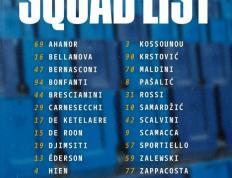 亚特兰大首轮大名单：德凯特拉雷、扎莱夫斯基在列，卢克曼缺席