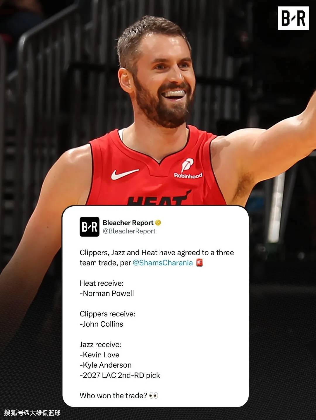 邁(mài)阿密热火豪赌朱霍勒迪(dí),四换一