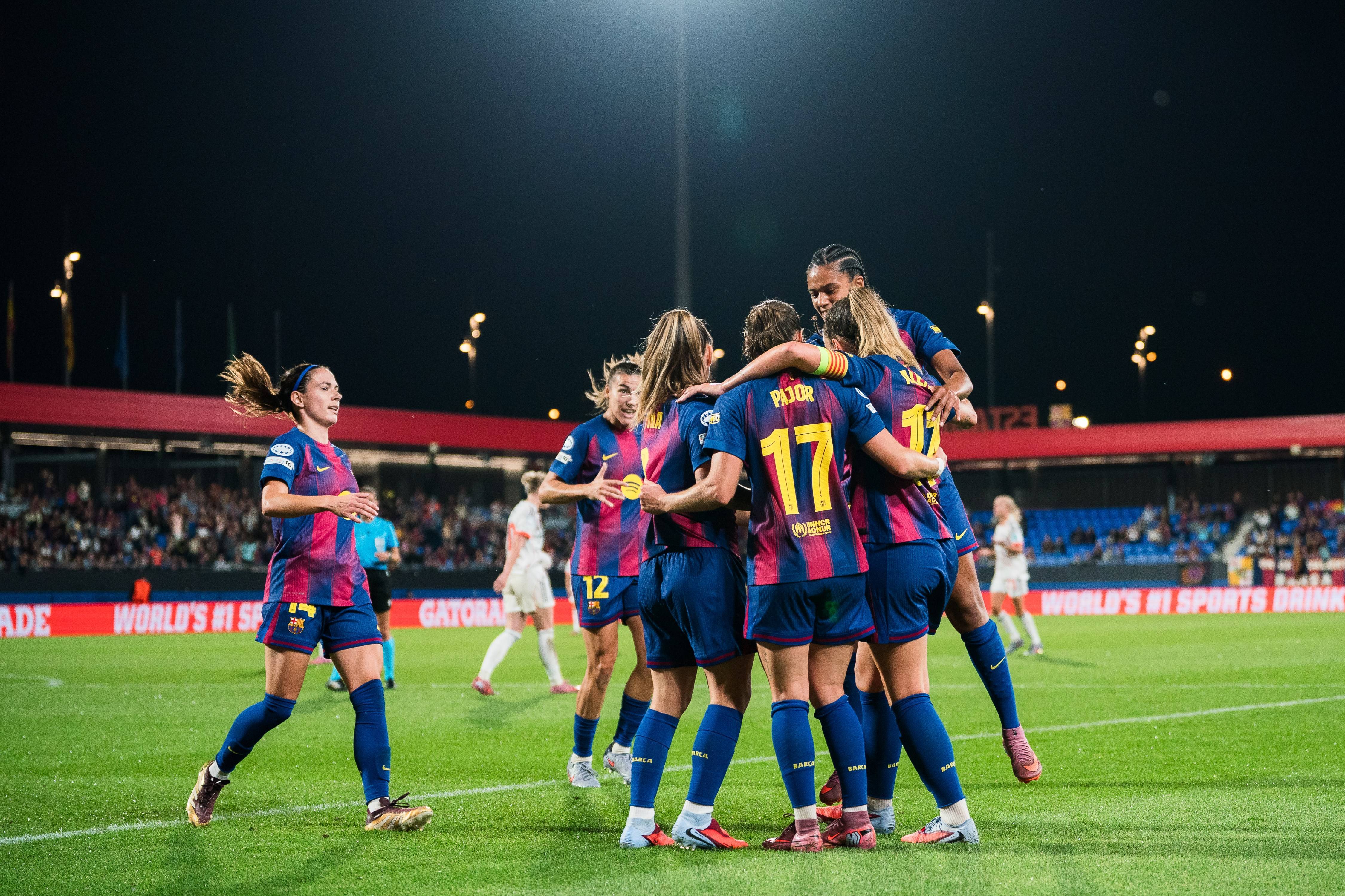 （体育）足球——欧冠女足：巴塞罗那胜拜(bài)仁慕尼黑