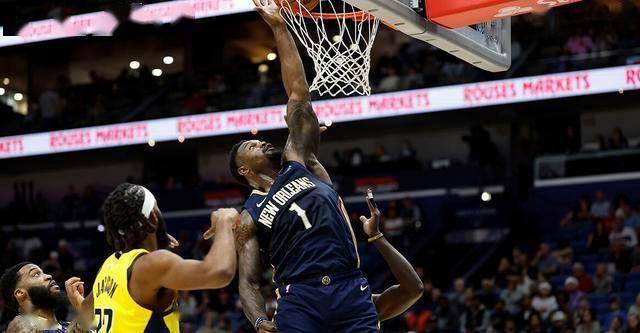 锡安29分7篮板(bǎn) NBA新奥尔良鹈鹕128-109印第安纳步行者(zhě)